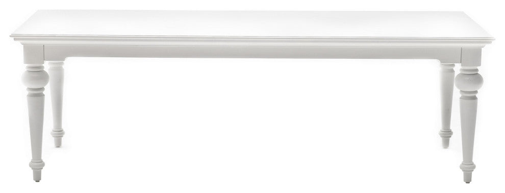 White Modern Farmhouse 94" Dining Table