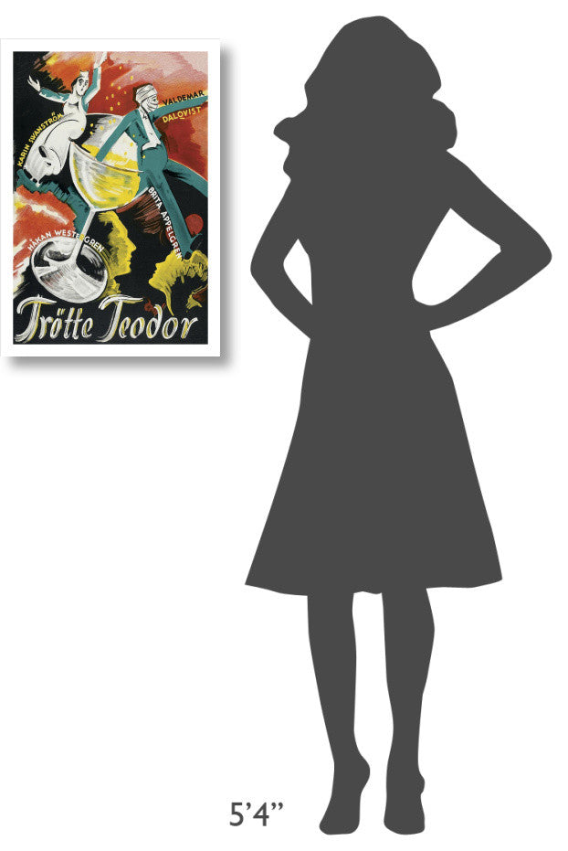 "Vintage Film Posters: Theodore Trot "Trotte Teodor" Print, 18"x26"