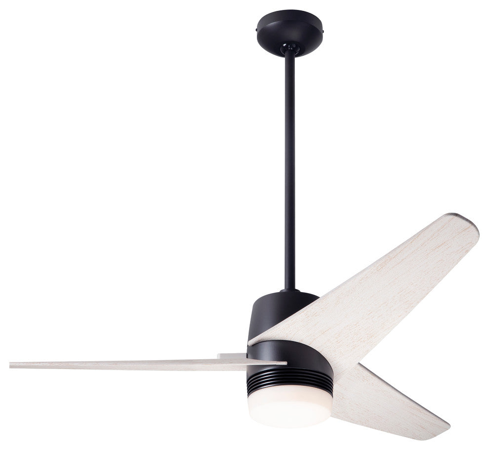 Velo DC Fan, Dark Bronze Finish, 48" Whitewash Blades, 17W LED