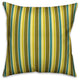 Stripes, Green Throw Pillow, 16"x16"