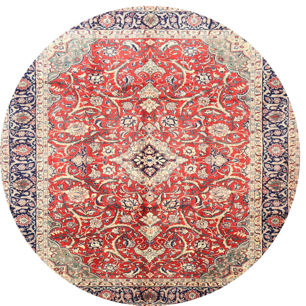 Ahgly Company Indoor Round Traditional Area Rugs, 4' Round