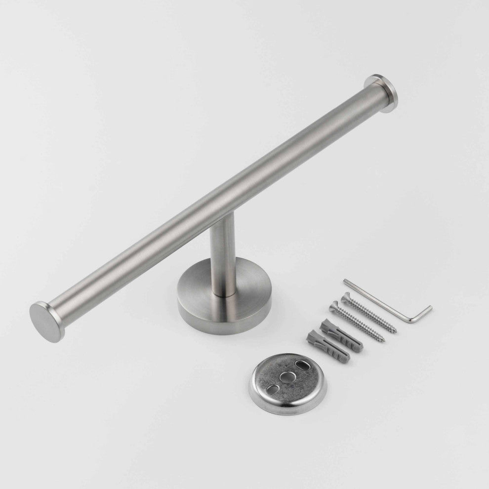 Circular Double Toilet Paper Holder, Brushed Nickel