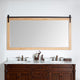 Cortes Rectangular Wall Mount Mirror, Weathered Pine, 72"
