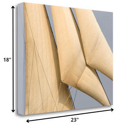 23" White Lateen Sails Giclee Wrap Canvas Wall Art