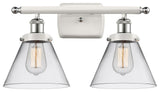 Innovations 916-2W-WPC-G42 2-Light Bath Vanity Light, White, Polished Chrome