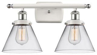 Innovations 916-2W-WPC-G42 2-Light Bath Vanity Light, White, Polished Chrome