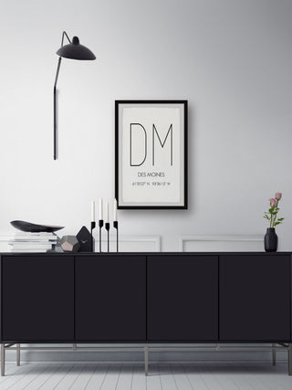 "DM Des Moines" Framed Painting Print, 20x30
