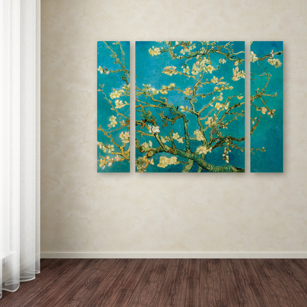 Vincent van Gogh ''Almond Branches In Bloom'' Multi Panel Art Set,, 32"x24"