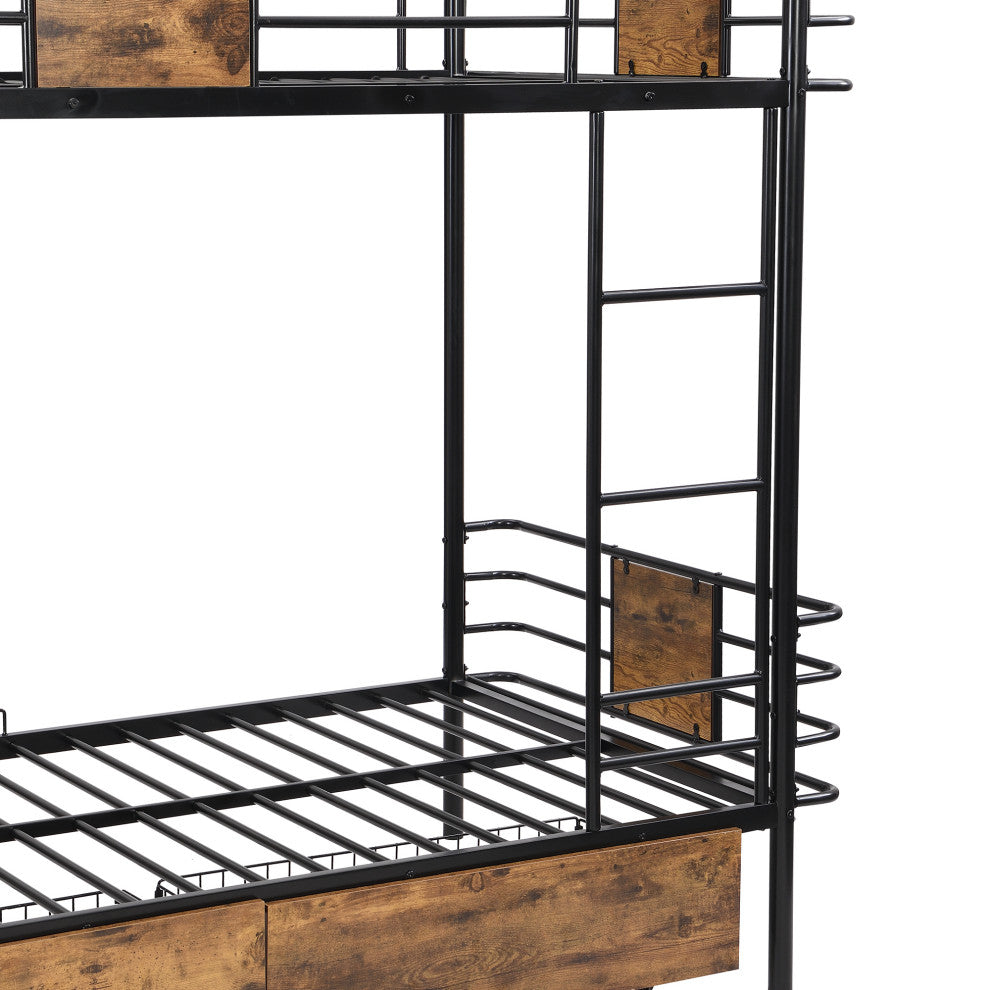 Gewnee Twin XL over Twin XL Metal Bunk Bed