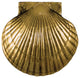 Sea Scallop Door Knocker, Brass, Premium Size