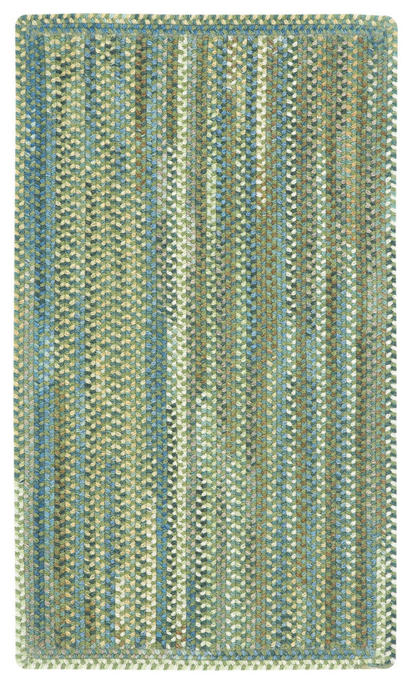 Capel Kill Devil Hill Dark Green 0210_280 Braided Rugs - 8' X 11' Cross Sewn Rec