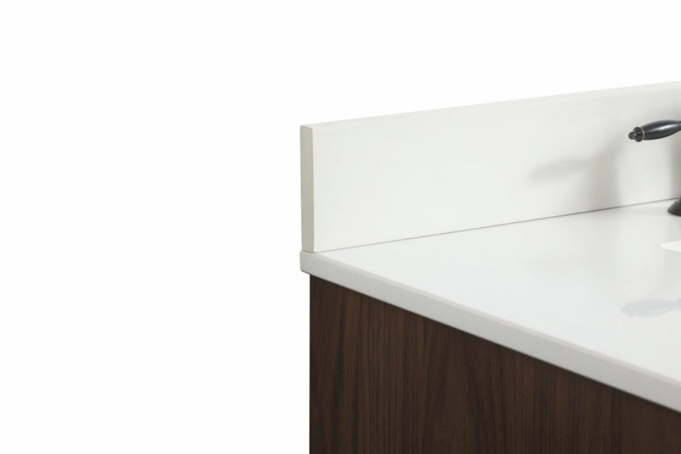 Bella 36" Midcentury Modern Walnut-Light Bathroom Vanity