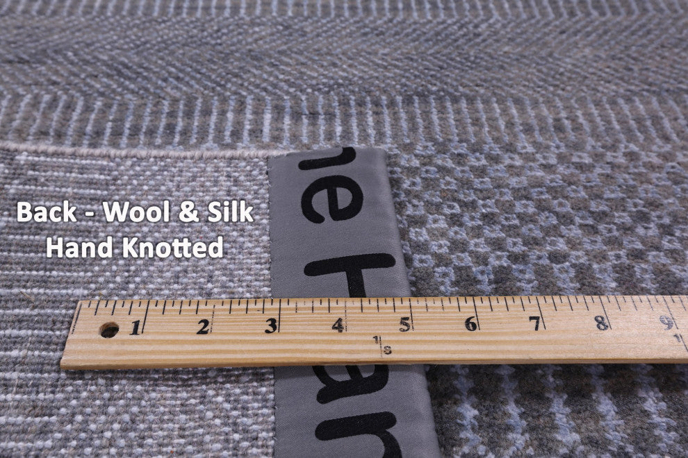 Savannah Grass Handmade Wool and Silk Rug 3' 1" X 4' 11" Q11519