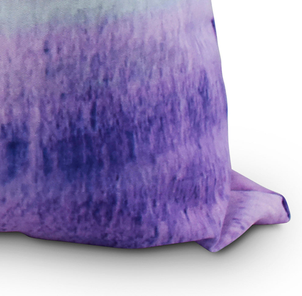 Painted Sunset Multi Color Stripe Print Outdoor Decorative Throw Pillow, 18"