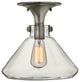Hinkley Congress Foyer Large Retro Glass Flush Mount, Antique Nickel