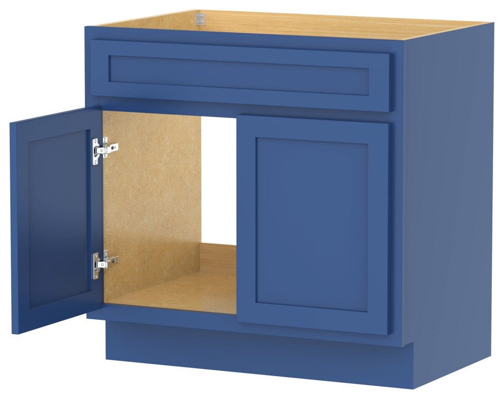 Vanity Art Vanity Base Cabinet, No Top, 30", Blue