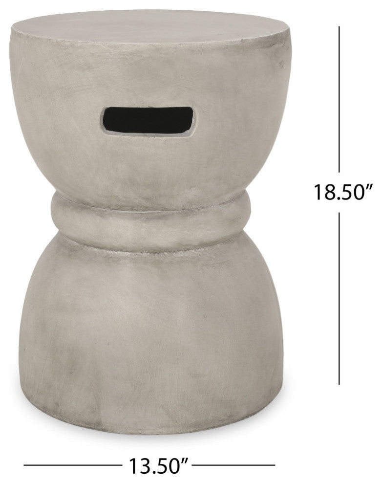 Gibson Indoor Lightweight Concrete Accent Side Table