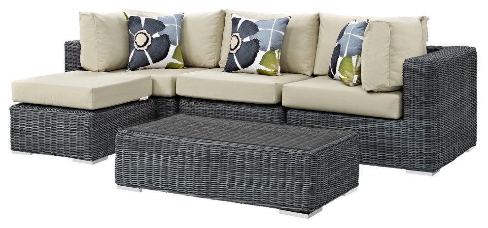 Summon 5-Piece Outdoor Patio Sunbrella Sectional Set
