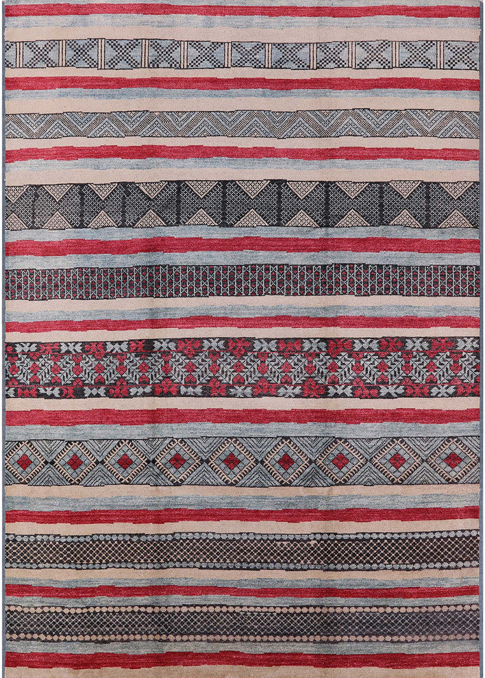 Ahgly Company Indoor Rectangle Mid-Century Modern Area Rugs, 7' x 9'