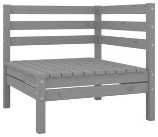 Vidaxl Patio Corner Sofas 2-Piece Gray Solid Pinewood