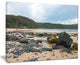 "Pretty Beach With Small And Big Rocks" Seashore Canvas Print, 40"x30"
