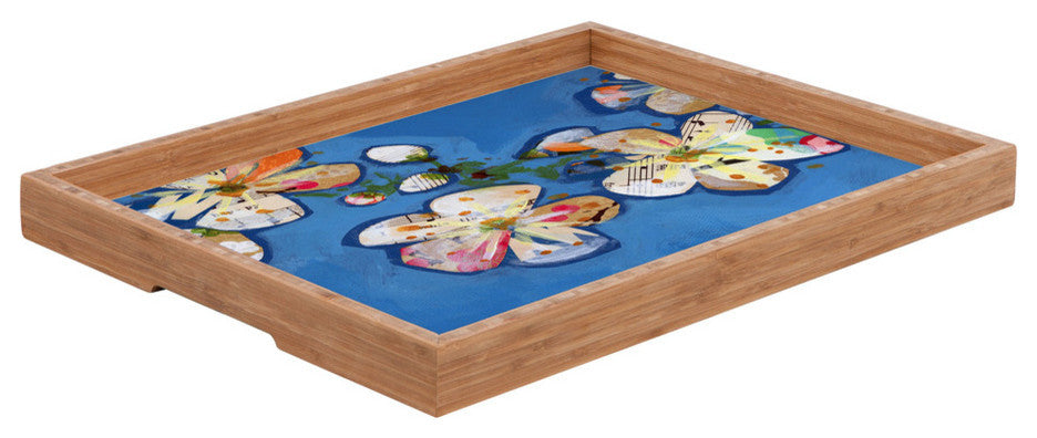 Land Of Lulu Apple Blossoms 2 Rectangular Tray