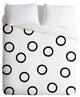 Kelly Haines Monochrome Circles V2 Duvet Cover Set, Queen
