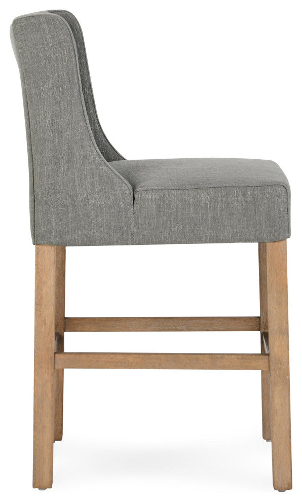 Home Karla Tufted 24" Counterstool by Kosas Home, Gray