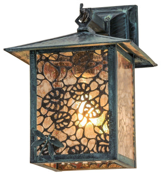 9W Seneca Lotus Leaf and Dragonfly Hanging Wall Sconce