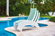Dune Sling Stackable Outdoor Hydro-Lounge Chaise, Alloy/Warm Gray