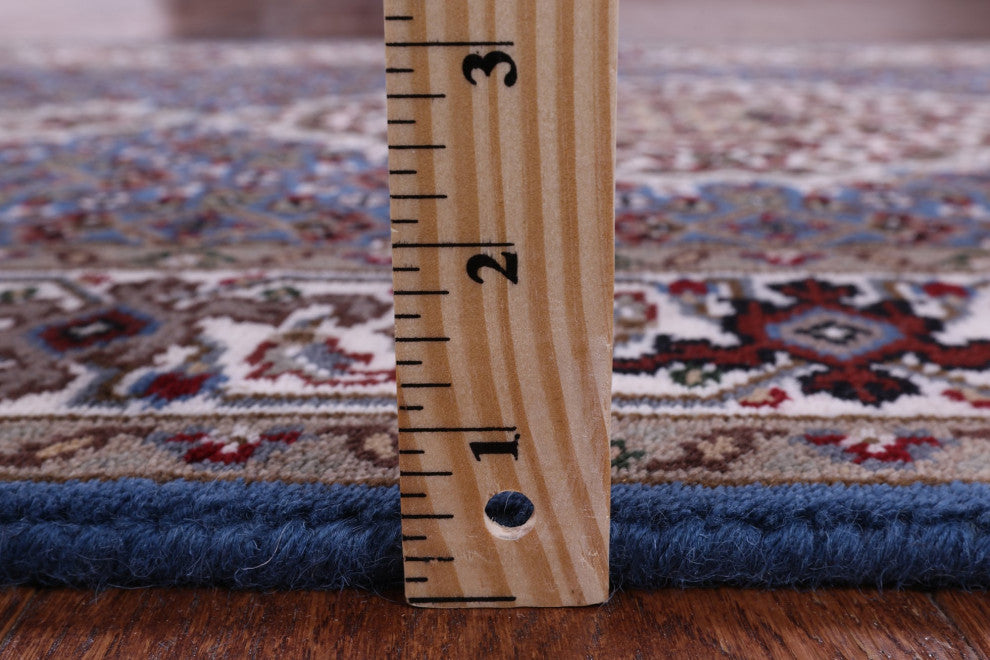 2' 10" X 30' 1" Runner Persian Tabriz Wool and Silk Hand Knotted Rug Q8946