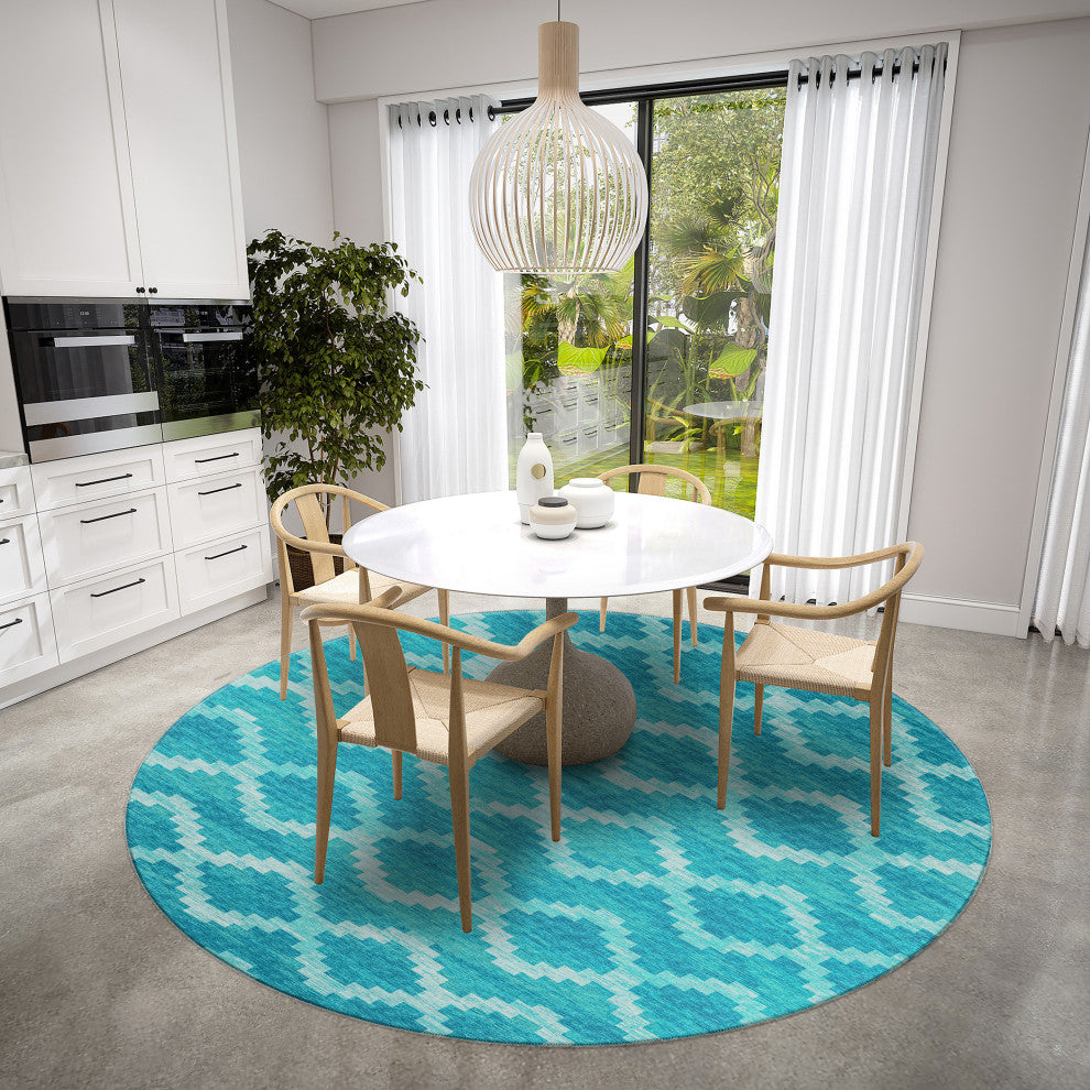 Indoor/Outdoor Sedona SN9 Poolside Machine Washable 10' x 10' Round Rug