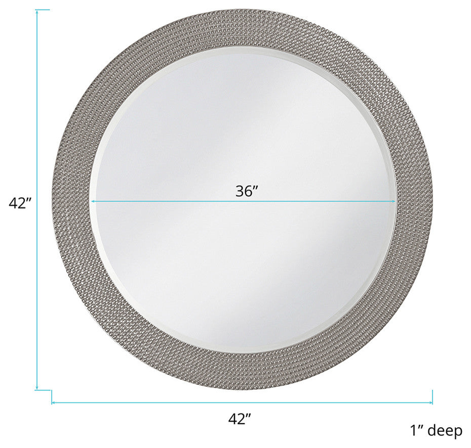 Lancelot Round Mirror, Nickel