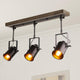 LNC Wood Close to Ceiling Track Lighting Spotlights 3-Light Track Lights