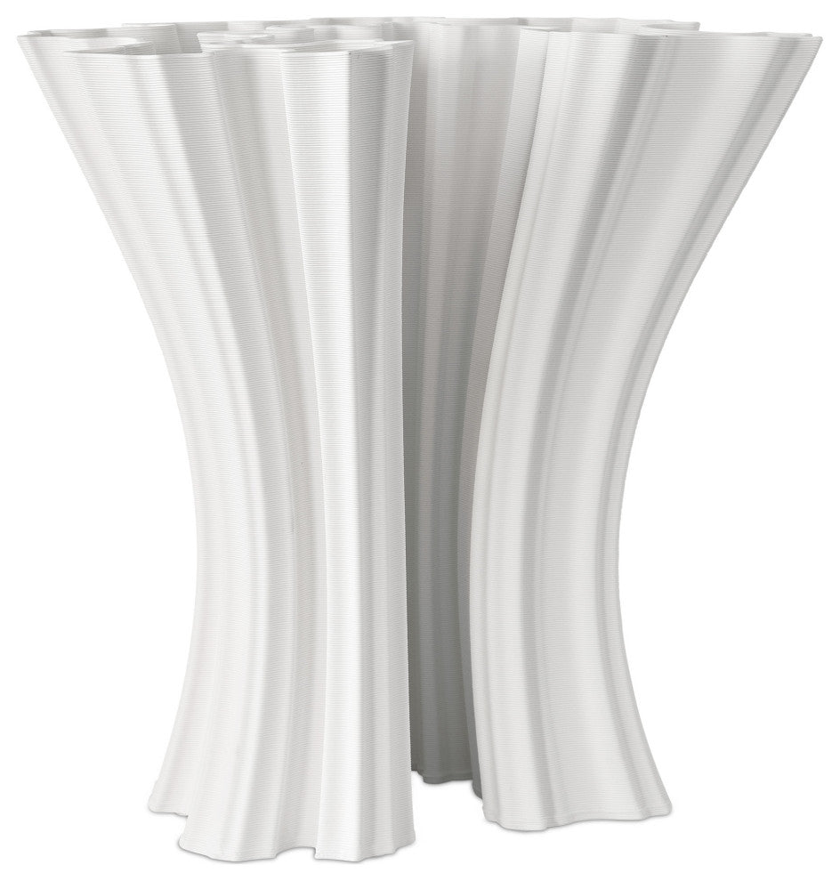 Godet White Vase