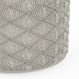 Coates Round Macrame Pouf