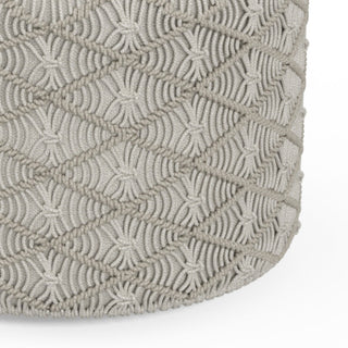 Coates Round Macrame Pouf
