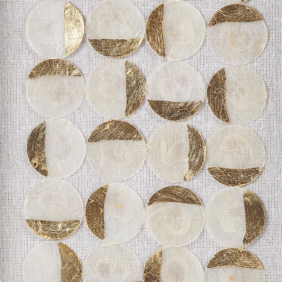 Madison Park Aurelian Emblem Capiz Shells Hand-Painted Detail 2-Piece Wall Decor