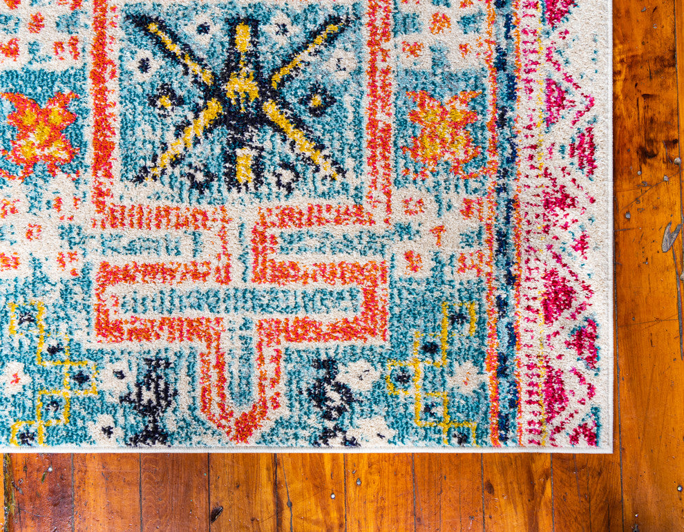 Unique Loom Multicolored Codex Monterey 2'' 0 x 6'' 7 Runner Rug