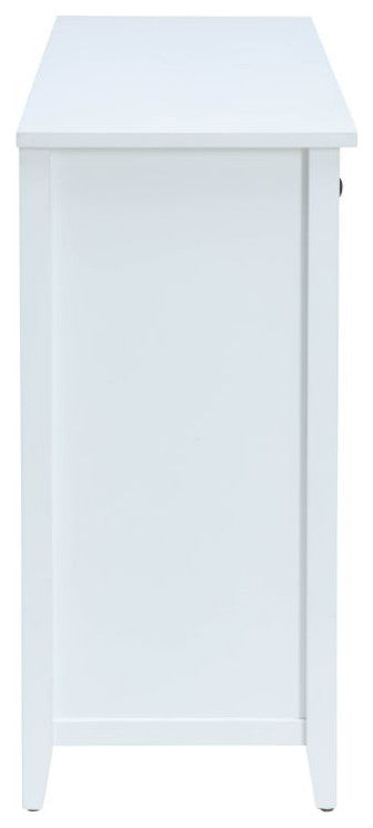 Acme Flavius Console Table With Drawers White Finish
