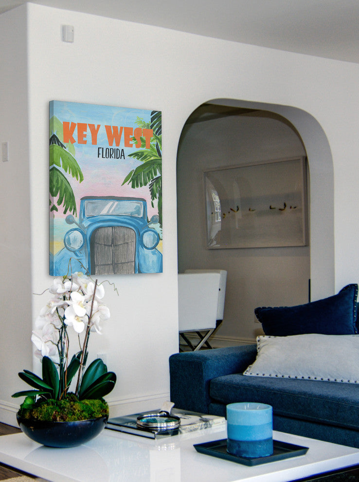 "Key West Poster" Painting Print on Wrapped Canvas, 20x30