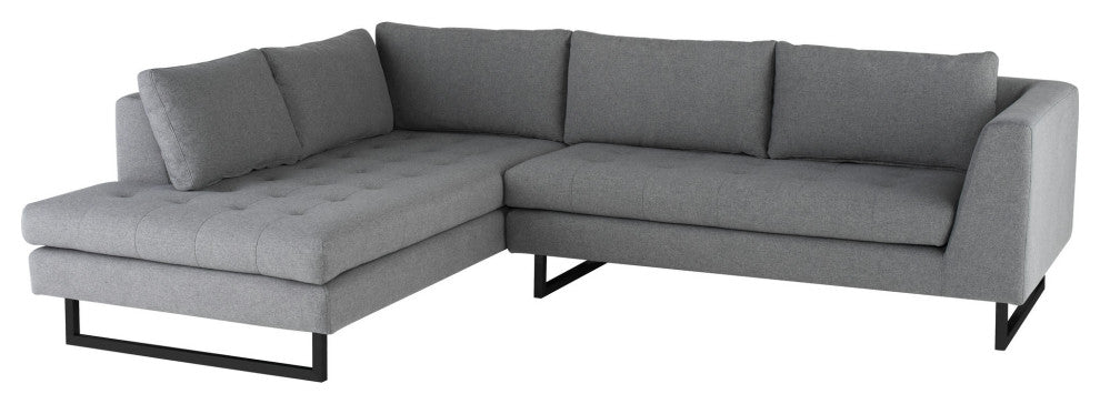 Janis Shale Grey Fabric Sectional Sofa, HGSC523