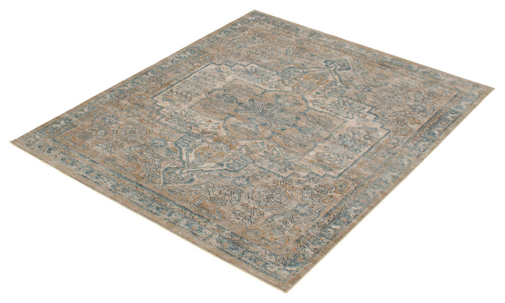 eCarpetGallery Living Room Rug, Beige, Grey, 6'7" x 9'10"