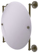 Prestige Regal Round Frameless Rail Mounted Mirror, Antique Brass
