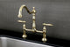 Kingston Brass Bridge Kitchen Faucet, Polished Brass
