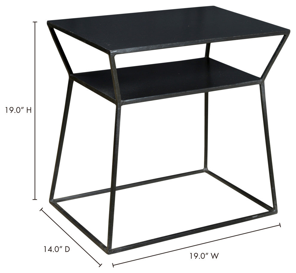 Contemporary Osaka Side Table Black - Black