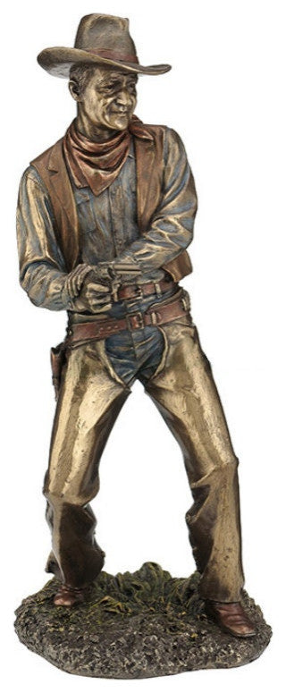 Pulling Pistols Western Cowboy Statue