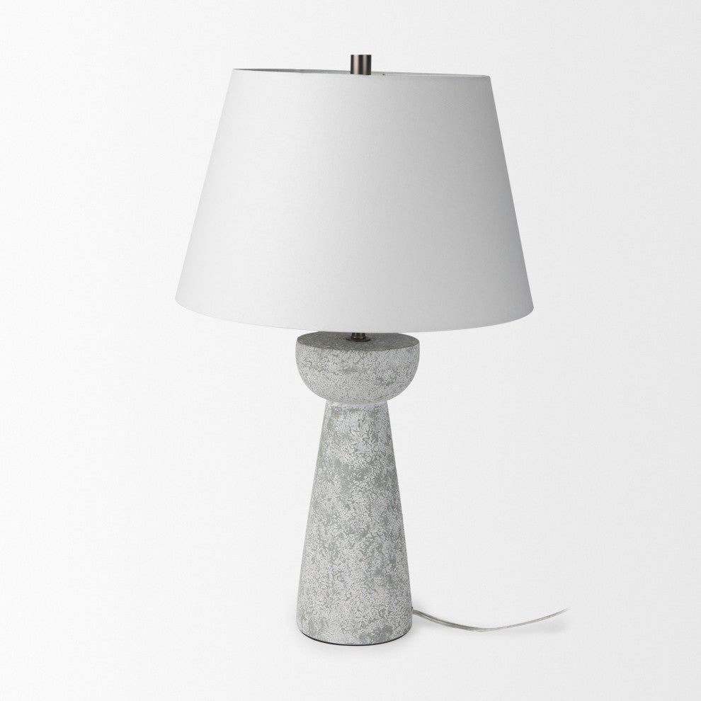 Julia Gray Antique Painted Cement Table Lamp