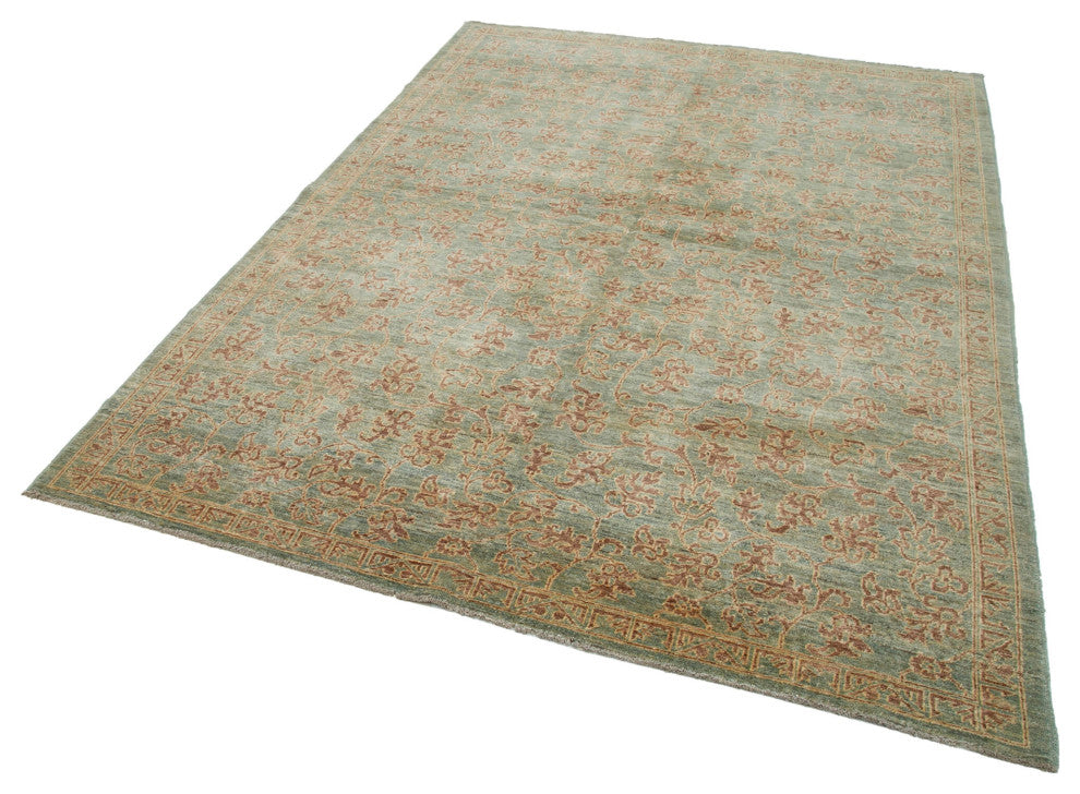Rug N Carpet - Handwoven Oriental 6' 0" x 8' 8" Decorative Oushak Area Rug
