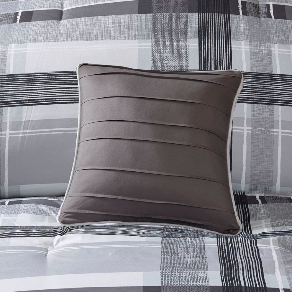 Intelligent Design Rudy Plaid Comforter Set, Black